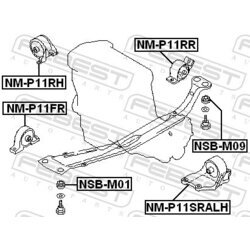 Uloženie motora FEBEST NM-P11SRALH - obr. 1