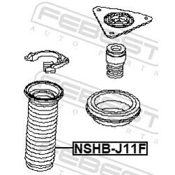 Ochranný kryt/manžeta tlmiča pérovania FEBEST NSHB-J11F - obr. 1