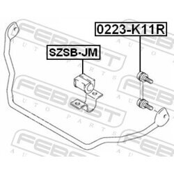 Uloženie priečneho stabilizátora FEBEST SZSB-JM - obr. 1