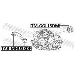 Uloženie, diferenciál FEBEST TAB-MHU38DF - obr. 1