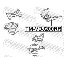 Uloženie motora FEBEST TM-VDJ200RR - obr. 1