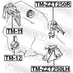 Uloženie motora FEBEST TM-ZZT250R - obr. 1