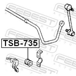 Uloženie priečneho stabilizátora FEBEST TSB-735 - obr. 1