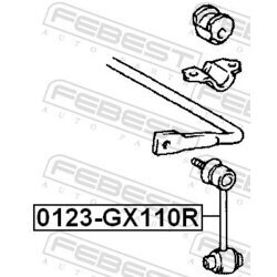 Tyč/Vzpera stabilizátora FEBEST 0123-GX110R - obr. 1