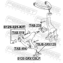 Skrutka pre nastavenie odklonu kolesa FEBEST 0129-025-KIT - obr. 1