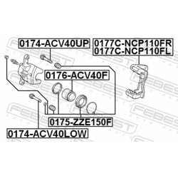 Sada držiakov brzd. strmeňov FEBEST 0177C-NCP110FL - obr. 1