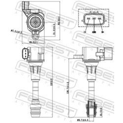 Zapaľovacia cievka FEBEST 02640-006 - obr. 1