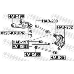 Zvislý/nosný čap FEBEST 0320-KRUPR - obr. 1