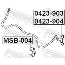 Tyč/Vzpera stabilizátora FEBEST 0423-903 - obr. 1