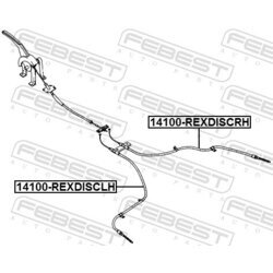 Ťažné lanko parkovacej brzdy FEBEST 14100-REXDISCRH - obr. 1