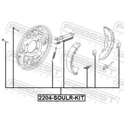 Sada príslušenstva čeľustí parkovacej brzdy FEBEST 2204-SOULR-KIT - obr. 1