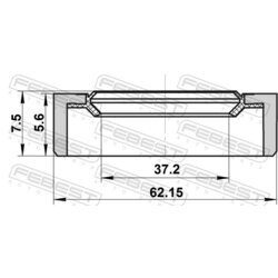 Radiálny tesniaci krúžok hnacieho hriadeľa FEBEST 95BDY-39620608X - obr. 1