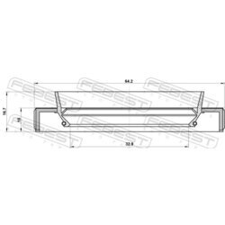 Radiálny tesniaci krúžok hnacieho hriadeľa FEBEST 95HBS-34641017C - obr. 1