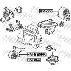 Uloženie motora FEBEST HM-BE5FR - obr. 1