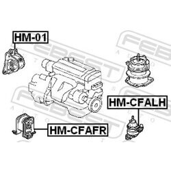 Uloženie motora FEBEST HM-CFAFR - obr. 1