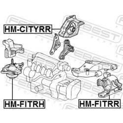 Uloženie motora FEBEST HM-CITYRR - obr. 1