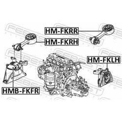 Uloženie motora FEBEST HM-FKRR - obr. 1