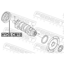 Remenica kľukového hriadeľa FEBEST HYDS-CM10 - obr. 1