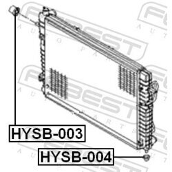 Uloženie chladiča FEBEST HYSB-004 - obr. 1