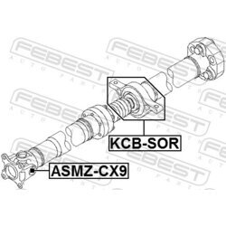 Stredové ložisko kĺbového hriadeľa FEBEST KCB-SOR - obr. 1