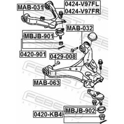 Uloženie riadenia FEBEST MAB-032 - obr. 1