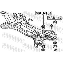 Uloženie tela nápravy FEBEST MAB-131 - obr. 1