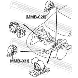 Uloženie motora FEBEST MMB-028 - obr. 1