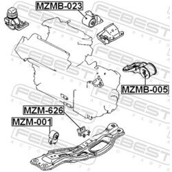 Uloženie motora FEBEST MZMB-005 - obr. 1