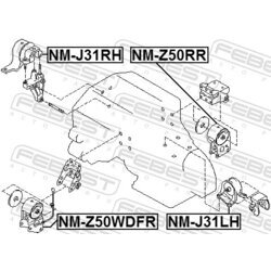 Uloženie motora FEBEST NM-Z50WDFR - obr. 1