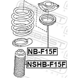 Ochranný kryt/manžeta tlmiča pérovania FEBEST NSHB-F15F - obr. 1