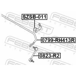 Uloženie priečneho stabilizátora FEBEST SZSB-011 - obr. 1