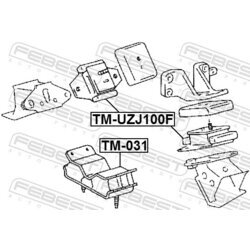 Uloženie motora FEBEST TM-UZJ100F - obr. 1