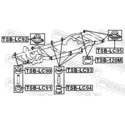 Uloženie, rám vozilda FEBEST TSB-LC95 - obr. 1