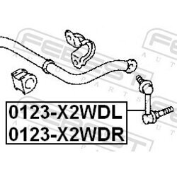 Tyč/Vzpera stabilizátora FEBEST 0123-X2WDL - obr. 1