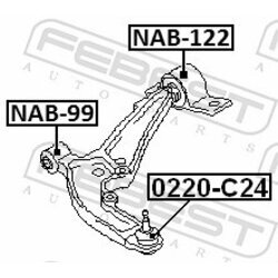 Zvislý/nosný čap FEBEST 0220-C24 - obr. 1