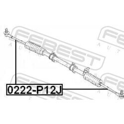 Axiálny čap tiahla riadenia FEBEST 0222-P12J - obr. 1
