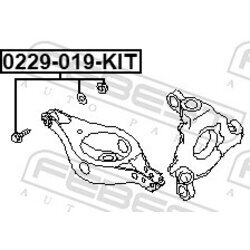 Skrutka pre nastavenie odklonu kolesa FEBEST 0229-019-KIT - obr. 1