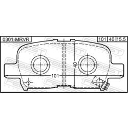 Sada brzdových platničiek kotúčovej brzdy FEBEST 0301-MRVR - obr. 1