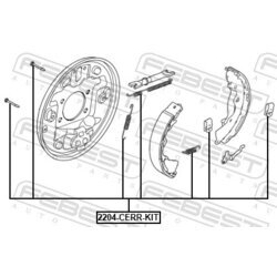 Sada príslušenstva čeľustí parkovacej brzdy FEBEST 2204-CERR-KIT - obr. 1