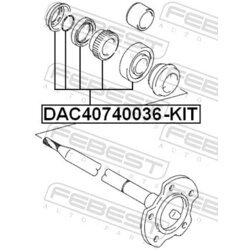 Ložisko kolesa - opravná sada FEBEST DAC40740036-KIT - obr. 1