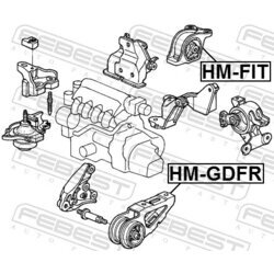 Uloženie motora FEBEST HM-GDFR - obr. 1