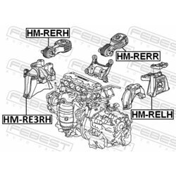 Uloženie motora FEBEST HM-RERR - obr. 1