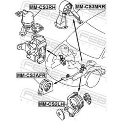 Uloženie motora FEBEST MM-CS2LH - obr. 1