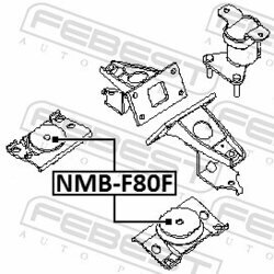 Uloženie motora FEBEST NMB-F80F - obr. 1