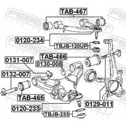 Uloženie riadenia FEBEST TAB-466 - obr. 1