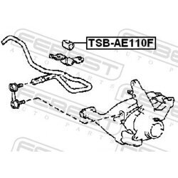 Uloženie priečneho stabilizátora FEBEST TSB-AE110F - obr. 1