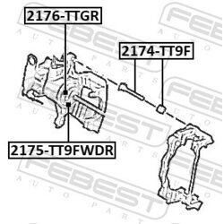 Piest brzdového strmeňa FEBEST 2176-TTGR - obr. 1