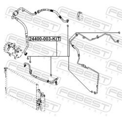 Tesniaci krúžok, vedenie chladiacej kvapaliny FEBEST 24400-003-KIT - obr. 1