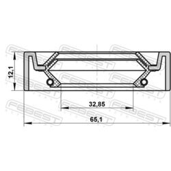 Radiálny tesniaci krúžok hnacieho hriadeľa FEBEST 95IDS-34651212X - obr. 1