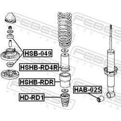 Puzdro, tlmič FEBEST HAB-025 - obr. 1